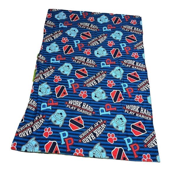 Paw Patrol Duvet Cover Twin Size Chase Work Hard Play Harder Reversible - Picture 2 of 5